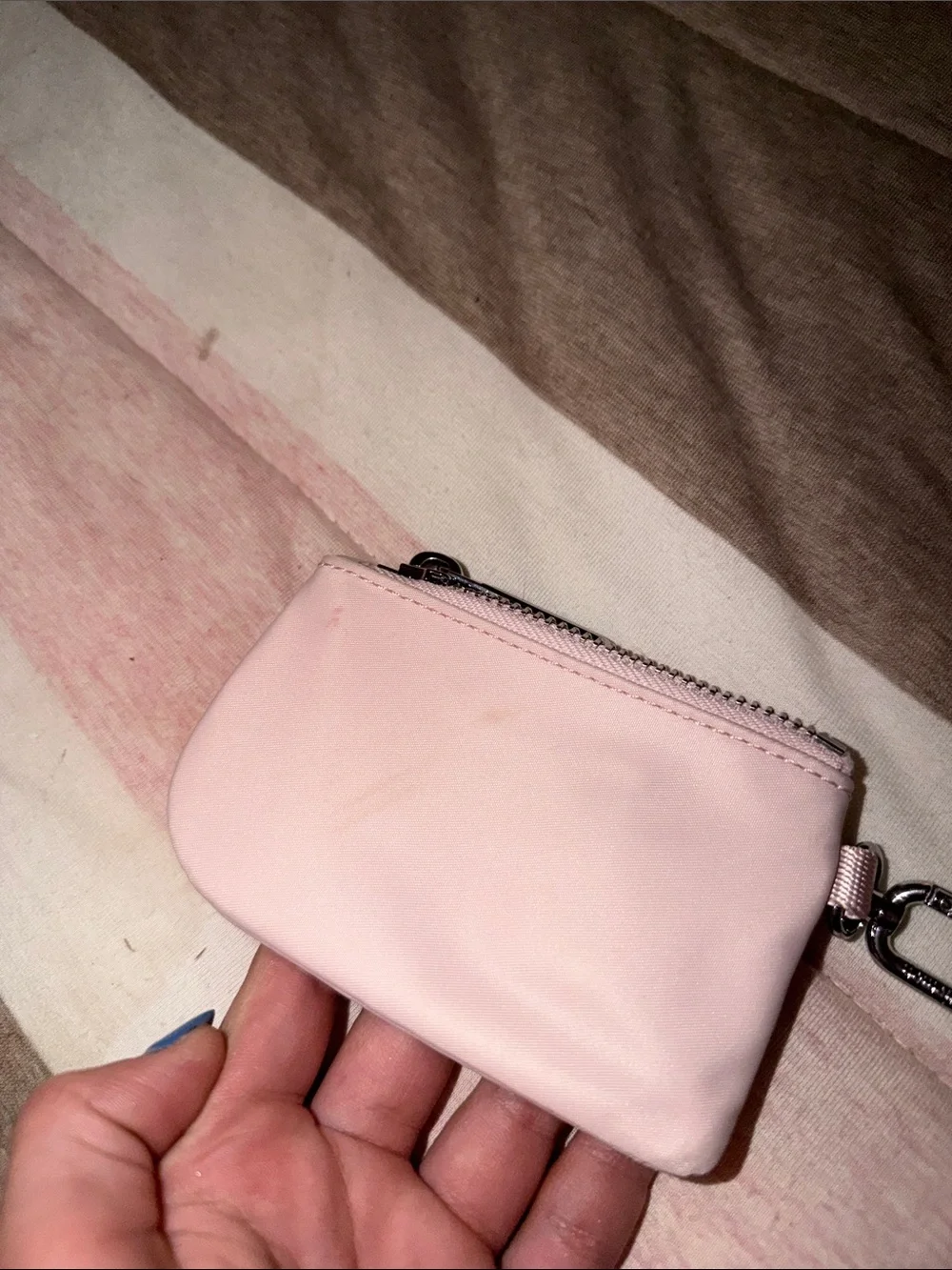 lululemon athletica Blush Pink Zip Card Holder with Clip